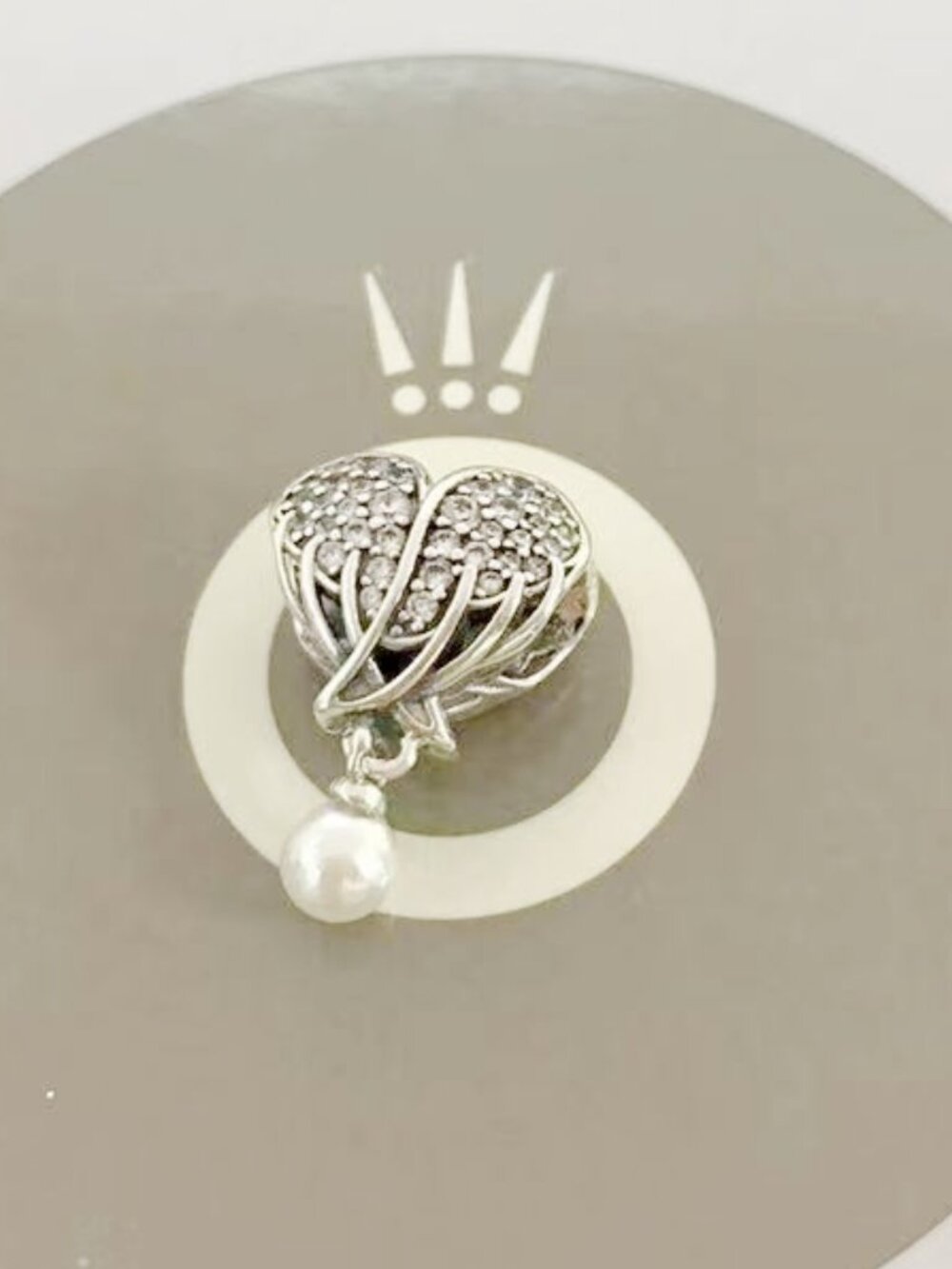 Pandora Sparkling Angel Wings & Heart Charm